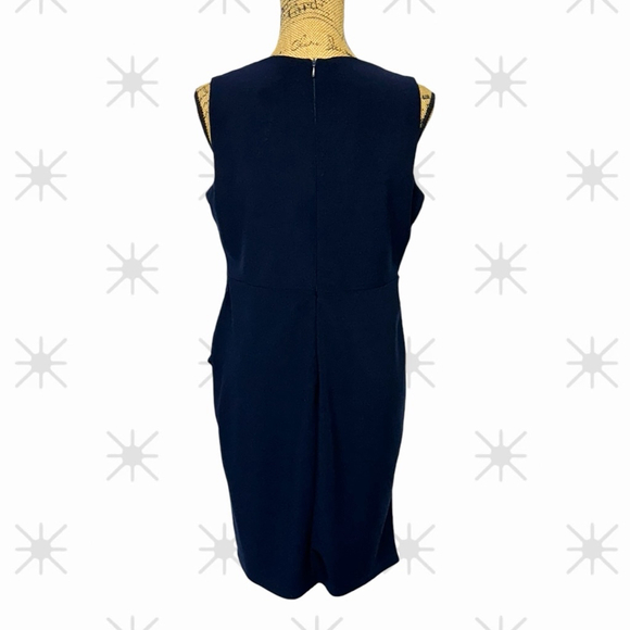 350 - Women's Laura Navy Blue Dress - Picture 4 of 13